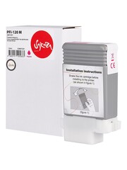 Струйный картридж Sakura 2887C001 ( PFI-120 M) для Canon imagePROGRAF TM-200/TM-205/TM-300/TM-305, пигментный тип чернил, пурпурный, 130 мл.