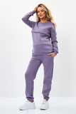 Утепленный спортивный костюм для беременных и кормящих 16027 сирень