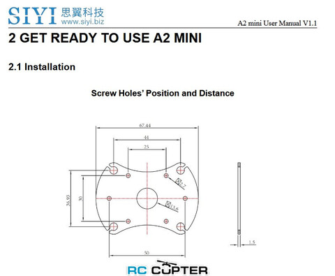 Камера SIYI A2 mini с подвесом