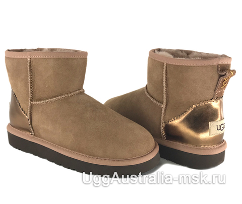 UGG Classic Mini II Metallic Driftwood Chestnut