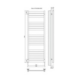 Полотенцесушитель электрический Terminus Латте П18 500x1581, ТЭН HT-1 300W, левый/правый