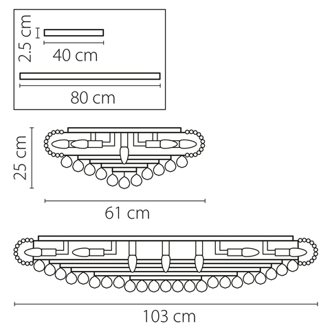 Потолочная люстра Monile Lightstar Premium 704212