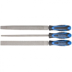 Набор напильников 200мм 3шт двухкомпонентная рукоятка Барс