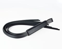 Черная кожаная плеть "Клео" - 60 см.