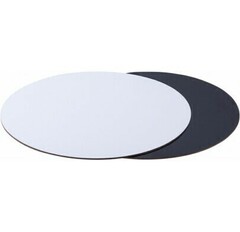 Подложка усиленная двусторонняя ЧЕРНЫЙ/жемчуг 3,2 мм. Диаметр 26