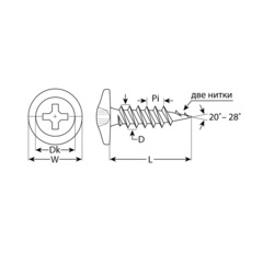 ЗУБР ПШМ, 19 х 4.2 мм, цинк, 8000 шт, саморез c пресс-шайбой (4-300190-42-019)