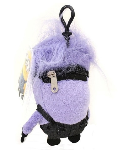 Despicable Me 2 Plush Bag Clip Purple Minion 2-Eye