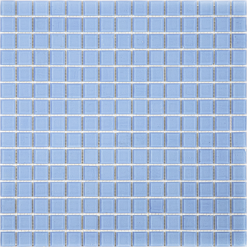 TSA18 Мозаика одноцветная чип 20 стекло Alma Mono Color голубой квадрат глянцевый