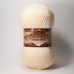ALIZE "Angora Gold Simli", 10% мохер, 10% шерсть, 5% металлик - 75% Акрил, 100 гр, 550 м, 681 светло-персиковый