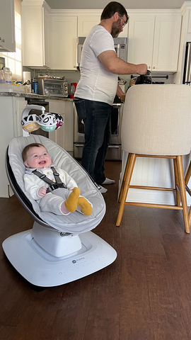 Кресло-качалка 4moms mamaRoo New серебро