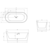 Abber AB9209MW Акриловая ванна,170x80x60