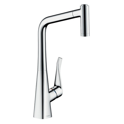 Смеситель для кухни с выдвижным изливом и лейкой Hansgrohe M71 73801000