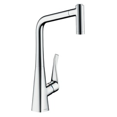 Смеситель для кухни с выдвижным изливом и лейкой Hansgrohe M71 73801000 фото