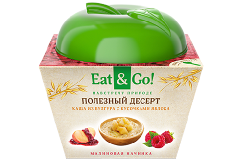 Каша из булгура с кусочками яблока Eat&Go!, 225г
