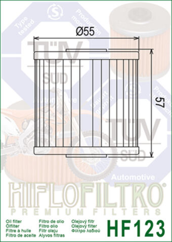Фильтр масляный Hiflo HF123 HF 123