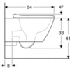 Geberit Smyle Square Rimfree 500.300.21.S Инсталляция с унитазом