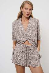 Пижама женская с шортами ARUELLE LUMIELLE | Леопард