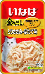 INABA Ciao Kinnodashi пауч для кошек куриное филе со вкусом морского гребешка в желе 60г