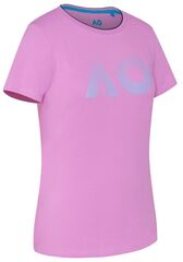 Женская теннисная футболка Australian Open T-Shirt AO Textured Logo - opera mauve