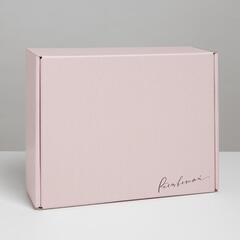 Коробка самосборная одиночная Прямоугольник, 21*27*9 см, Расцветай, Розовый, 1 шт.