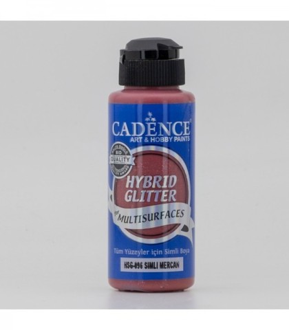 Гибрид Glitter 120мл , цвет 096 коралл(блески серебро)