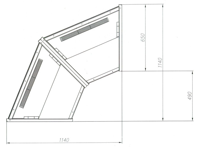 Витрина кондитерская POLUS K70 VM-3 LIGHT 0012-0109 (ВХСв-У1д Carboma)