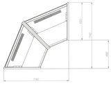 фото 2 Витрина кондитерская POLUS K70 VM-3 LIGHT 0012-0109 (ВХСв-У1д Carboma) на profcook.ru