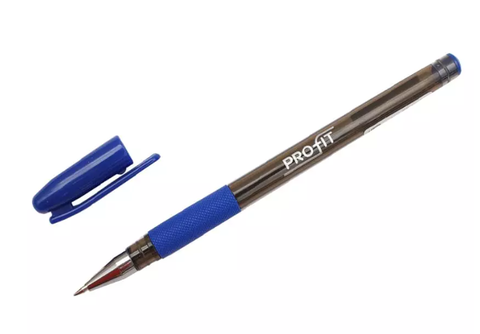 Ручка гелевая Profit, синяя, 0.5 мм, тонир. корпус, грип.