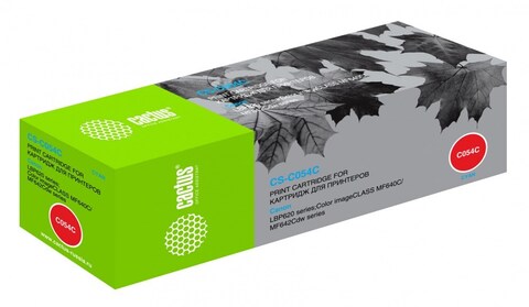 Картридж лазерный Cactus CS-C054C 054 C голубой (1200стр.) для Canon LBP 621Cw, 623Cdw, 641Cw, 643Cdw