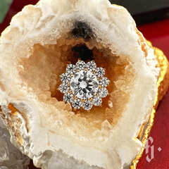 Накрутка "Imbrem" - Желтое золото - White CZ