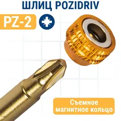 Бита отверточная с магнитным кольцом ПРАКТИКА 