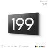 Номер на дверь 199, табличка на дверь для офиса, квартиры, кабинета, аудитории, склада, черная 120х70 мм, Айдентика Технолоджи