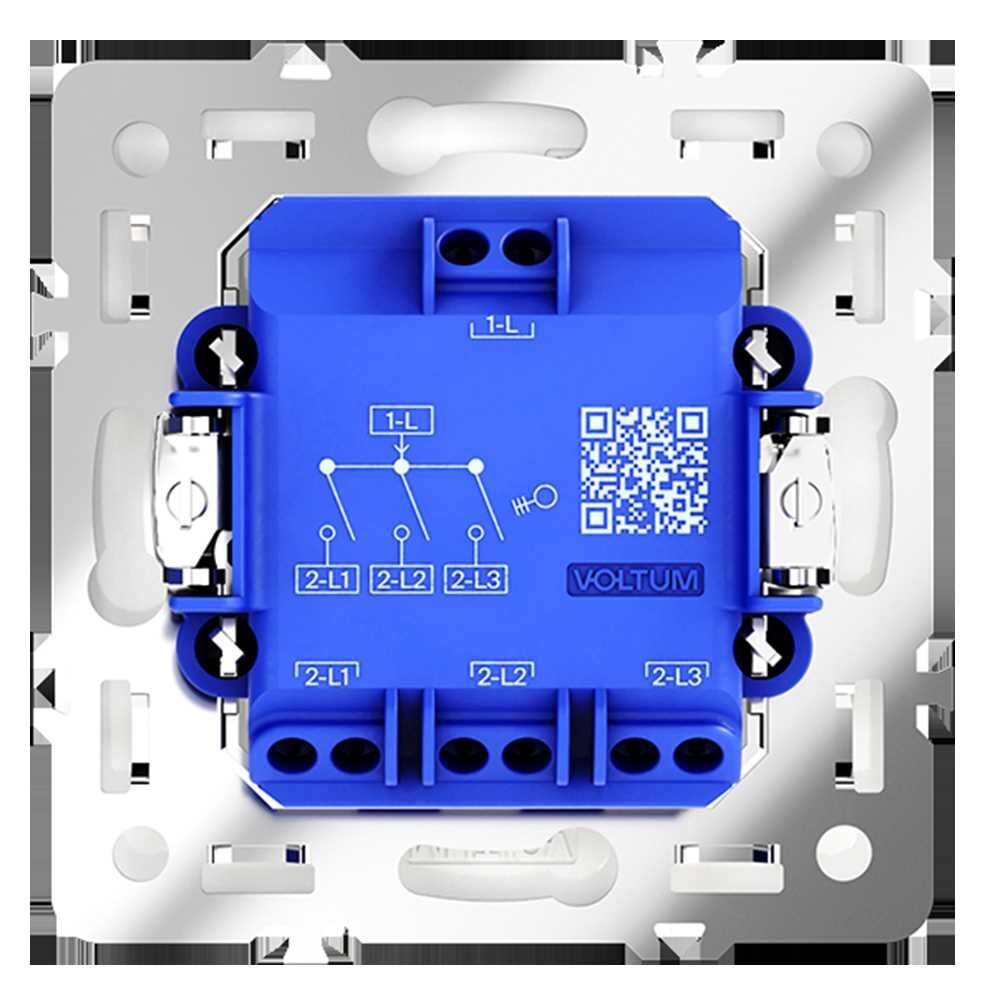 Выключатель встраиваемый Voltum S70 трехклавишный 10А, (кашемир) VLS030103