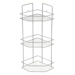 67-0-655 Полка для ванной угловая трапеция 3 яруса гальваника цинк,цвет хром (РемоКолор)