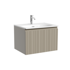 CD60GP Тумба подвесная SANCOS Code 590х453х400, c одним ящиком с доводчиками, цвет серая платина фото