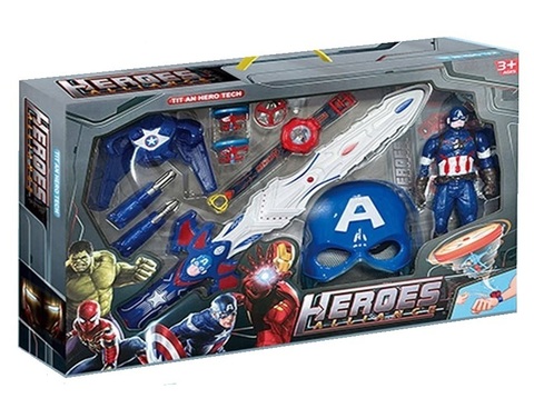 Набор Капитан+маска+меч+часы+стреляет, 42*63