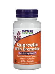 Now Foods, Кверцетин с бромелаином, 60 растительных капсул