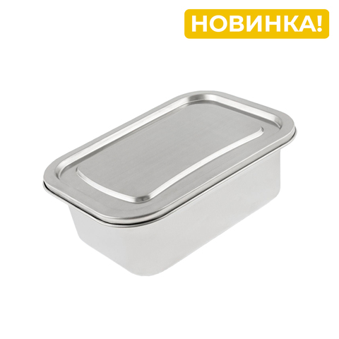 Контейнер пищевой Jolly Kitchen с крышкой, нержавеющая сталь, 28,5x20x9,5 (3 литра)