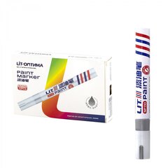 
          Маркер - краска, Alingar, серебро, пулевидный, 2-4 мм, 12 шт/уп