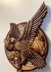 Силиконовый молд Ястреб (медальон) большой № 0478