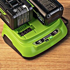 Ультрабыстрое зарядное устройство Greenworks 24V 8А G24X2C8 на 2 аккумулятора