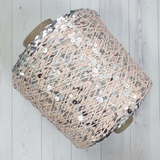 Пряжа Shine Paillettes 63125 серебро на персике