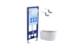 Aquatek Set Aquatek ЕВРОПА New-017 3в1 Set Aquatek ЕВРОПА New-017 3в1  (рама Aquatek INS-0000017+крепление KKI-0000002 + унитаз AQ1106L-00+тонкое сиденье с механиз) фото