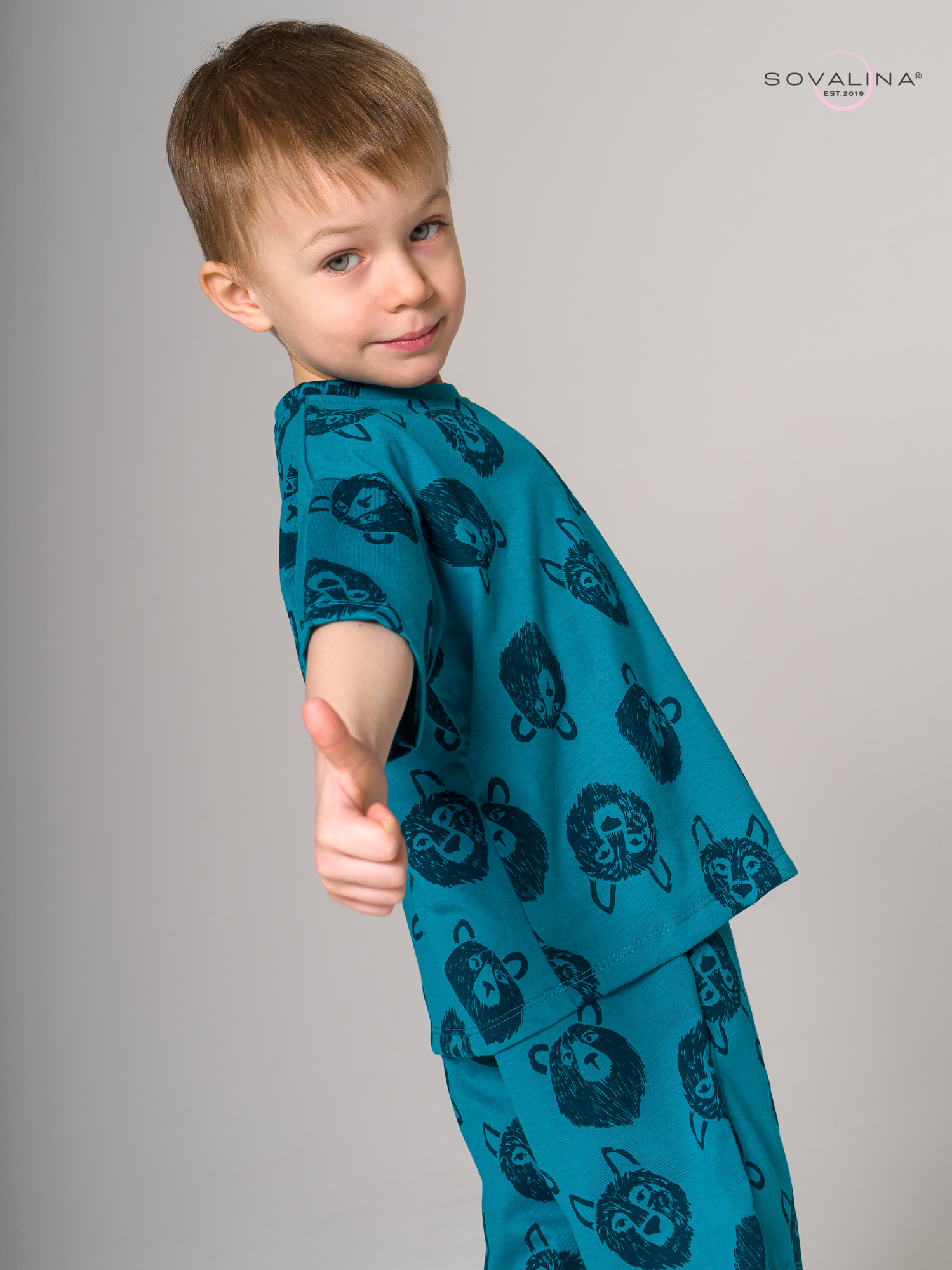 Костюм Light men волки зеленый