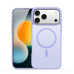Матовый противоударный чехол светло-фиолетового цвета с MagSafe для iPhone 17 Pro Max, серия Yind Series от Dux Ducis
