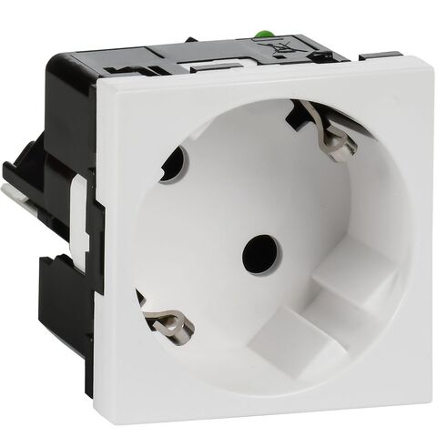 Розетка 45град з/к б/ш б/з белая