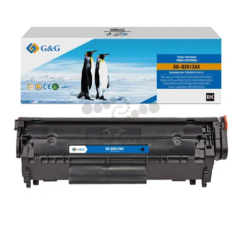 Картридж лазерный G&G GG-Q2612AX черный (3000стр.) для HP LJ 1010, 1012, 1015, 1018, 1020, 1022, 1022n, 1022nw, 3015, 3020