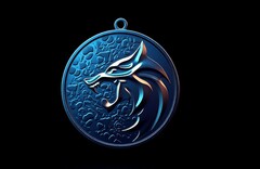 Силиконовый молд Медальон Ведьмак малый