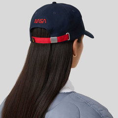 Бейсболка Alpha Industries Nasa Worm Logo Cap Rep. Blue (Синяя)