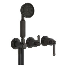 Gessi 65036#187 Venti20 Смеситель встраиваемый, однорычажный, с переключателем на 2 положения, с ручным душем и шлангом 1500 мм., внешняя часть, цвет: Aged Bronze фото